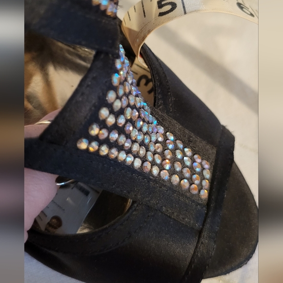 Satin Stilettos with Crystal Embellishments - Picture 14 of 14